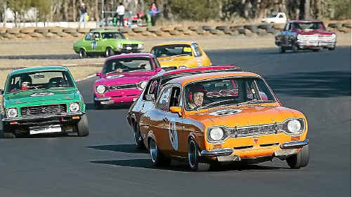 Historic touring car, group N class vehicles, will be in action at Morgan Park Raceway this weekend.